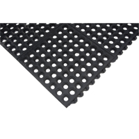 Tapis modulaire antifatigue, Nid d'abeilles, 3' x 3' x 1/2", Noir, Caoutchouc naturel NRZ Safety Inc.