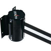 Wall Mount Barrier, Steel, Screw Mount, 7', Black/White Tape NRZ Safety Inc.