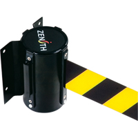 Wall Mount Barrier, Steel, Screw Mount, 7', Black/Yellow Tape NRZ Safety Inc.