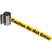 Wall Mount Barrier, Steel, Screw Mount, 7', Yellow Tape NRZ Safety Inc.