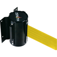 Wall Mount Barrier, Steel, Screw Mount, 12', Yellow Tape NRZ Safety Inc.