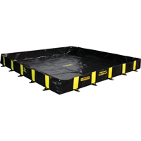 Bermes Rigid-Lock QuickBerm, Capacit&eacute; 745 gal. US, 10' la x 10' lo x 12" h, Paroi &agrave; piquets NRZ Safety Inc.