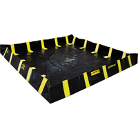 Bermes de confinement avec supports int&eacute;rieurs de parois QuickBerm , Capacit&eacute; 1910 gal. US, 16' la x 16' lo x 12" h, Support &agrave; encliqueter NRZ Safety Inc.
