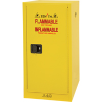 Flammable Storage Cabinet, 16 gal., 1 Door, 23" W x 44" H x 18" D NRZ Safety Inc.