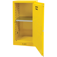 Flammable Storage Cabinet, 16 gal., 1 Door, 23" W x 44" H x 18" D NRZ Safety Inc.
