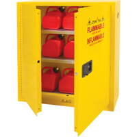 Flammable Storage Cabinet, 24 gal., 2 Door, 43" W x 44" H x 12" D NRZ Safety Inc.