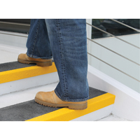Safestep&reg; Anti-Slip Step Cover, 13.5" W x 48" L, Black & Yellow NRZ Safety Inc.