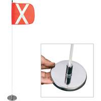 Tiges de s&eacute;curit&eacute; pour travaux l&eacute;gers Safety Whip, Fixation Aimant, Hauteur 5', Orange NRZ Safety Inc.