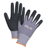 Gants ZX-1 de premi&egrave;re qualit&eacute; compatibles avec les &eacute;crans tactiles, 7/Petit, R&ecirc;vetement Nitrile/Mousse de nitrile, Calibre 15, Enveloppe en Nylon NRZ Safety Inc.