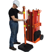 Portable Safety Zone, 100' L, Steel, Orange NRZ Safety Inc.