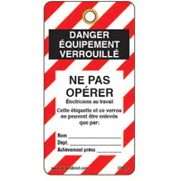 Lockout Tags, Plastic, 3" W x 5-3/4" H, French NRZ Safety Inc.
