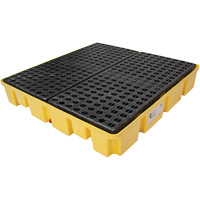 Poly-Slim-Line Spill Pallet with Drain, 66 US gal. Spill Capacity, 49" x 49" x 8.75" NRZ Safety Inc.
