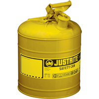 Safety Cans, Type I, Steel, 2 US gal., Yellow, FM Approved/UL/ULC Listed NRZ Safety Inc.