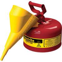 Safety Cans, Type I, Steel, 1 US gal., Red, FM Approved/UL/ULC Listed NRZ Safety Inc.