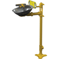 Postes de douche oculaire/faciale Halo, Installation Socle, Bol Acier inoxydable NRZ Safety Inc.