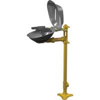 Postes de douche oculaire/faciale Halo, Installation Socle, Bol Acier inoxydable NRZ Safety Inc.
