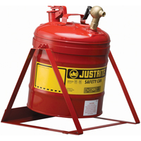 Laboratory Safety Can with Faucet, Type I, Steel, 5 US gal., Red, FM Approved NRZ Safety Inc.