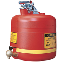 Laboratory Safety Can with Faucet, Type I, Steel, 5 US gal., Red, FM Approved NRZ Safety Inc.