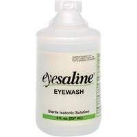 Saline Eyewash Bottles, Full Bottle, 8 oz. NRZ Safety Inc.