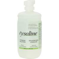 Saline Eyewash Bottles, Full Bottle, 16 oz. NRZ Safety Inc.