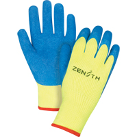 High Visibility Coated Gloves, 11/2X-Large, Rubber Latex Coating, 7 Gauge, Terry Shell NRZ Safety Inc.