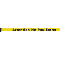Tape Cassette for Build-Your-Own Crowd Control Barriers, Attention ne pas entrer, 7', Yellow Tape NRZ Safety Inc.
