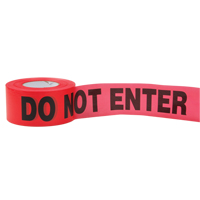 Standard Barricade Tape, English, 3" W x 1000' L, 2 mils, Red NRZ Safety Inc.