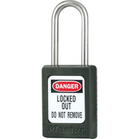 S31 Zenex Safety Padlock, Black, Keyed Different, Thermoplastic, 1-3/8" Width NRZ Safety Inc.