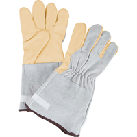 Standard-Duty Snug Wrist Work Gloves, Large, Grain Cowhide Palm NRZ Safety Inc.
