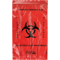 Hazardous Waste Bags, Infectious Waste, 9" L x 6" W NRZ Safety Inc.