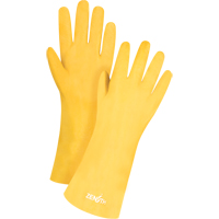 Rough-Finish Chemical-Resistant Gloves, Size 9, 14" L, PVC, Interlock Inner Lining, 47-mil NRZ Safety Inc.