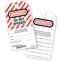 Lockout Tags, Plastic, 3-1/8" W x 6-1/2" H, English NRZ Safety Inc.