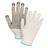 Gants l&eacute;gers tricot&eacute;s &agrave; pois, Poly/coton, Un c&ocirc;t&eacute;, Calibre 7, T-Grand NRZ Safety Inc.
