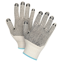 Gants tricot&eacute;s de poids lourd &agrave; deux c&ocirc;t&eacute;s avec pois, Poly/coton, Deux c&ocirc;t&eacute;s, Calibre 7, T-Grand NRZ Safety Inc.
