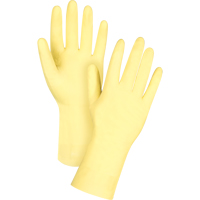 Premium Canary Yellow Chemical-Resistant Gloves, Size Small/7, 12" L, Rubber Latex, Flock-Lined Inner Lining, 18-mil NRZ Safety Inc.