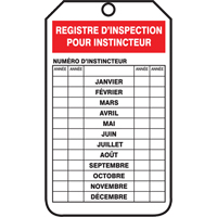 &eacute;tiquettes de s&eacute;curit&eacute; d'inspection et de contr&ocirc;le de l'&eacute;tat de l'&eacute;quipement, Papier cartonn&eacute;, 3-1/8" la x 5-7/8" h, Français NRZ Safety Inc.
