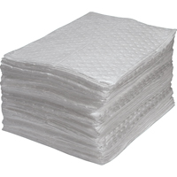 Premium Fine Fibre Sorbent Pads, Oil Only, 15" x 17", 30 gal. Absorbancy NRZ Safety Inc.