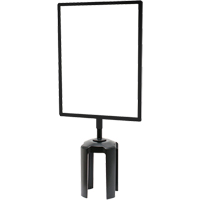 Tensabarrier&reg; Sign Frame with Adapter, Black NRZ Safety Inc.