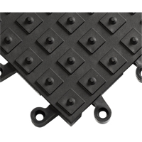 ErgoDeck&reg; Matting With Integrated No-Slip Cleats No. 552, PVC, 1-1/2' W x 1-1/2' L, 7/8" Thick, Black NRZ Safety Inc.