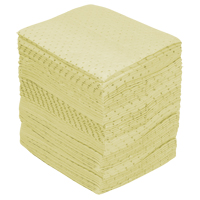 Industrial-Grade Fine Fibre Sorbent Pads, Hazmat, 15" x 17", 40 gal. Absorbancy NRZ Safety Inc.
