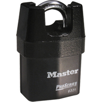 ProSeries&reg; Shrouded Padlock, Black, Keyed Different, Laminated Steel, 2-3/8" Width NRZ Safety Inc.