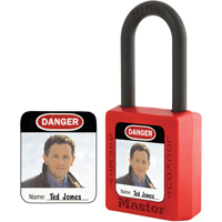 &eacute;tiquettes d'identification &agrave; photo pour cadenas en thermoplastique Zenex NRZ Safety Inc.