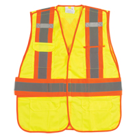 CSA Compliant High Visibility Surveyor Vest, High Visibility Lime-Yellow, 2X-Large, Polyester NRZ Safety Inc.