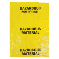 Hazardous Waste Bags, Infectious Waste, 60" L x 36" W, 208.2 L (55 Gal.) Capacity NRZ Safety Inc.