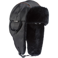 N-Ferno&reg; 6802 Classic Trapper Hat, Synthetic Fur Lining, Medium/Small, Black NRZ Safety Inc.
