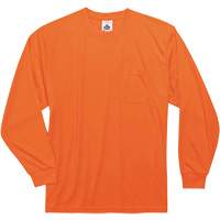 Chandail &agrave; manches longues non certifi&eacute; GloWear 8091, Polyester, Petit, Orange haute visibilit&eacute; NRZ Safety Inc.