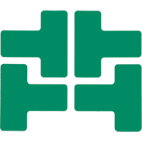 Floor Corner Marks, T, 5" L x 2" W, Green, Polyester NRZ Safety Inc.