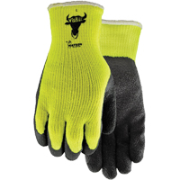 330 Visibull Gloves, 7/Small, Rubber Latex Coating, Polyester Shell NRZ Safety Inc.