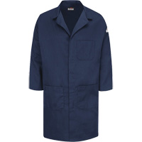 Excel FR&reg; ComforTouch&reg; Lab Coat, Cotton, Large, Navy Blue NRZ Safety Inc.