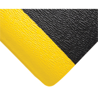 Deluxe Soft Step No. 444 Mats, Pebbled, 3' x 5' x 5/8", Black/Yellow, PVC Sponge NRZ Safety Inc.